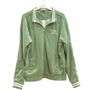 Teddy Fresh Mint Green Velour Track Jacket Size XL